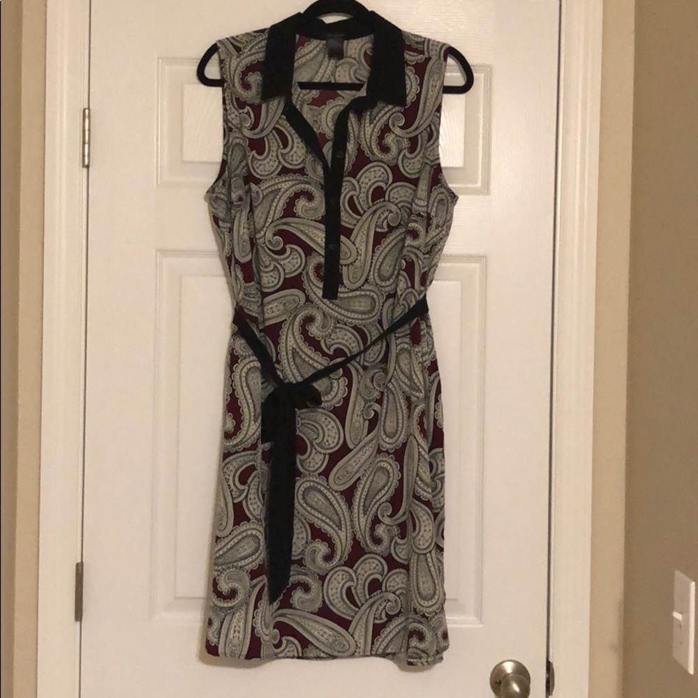 EUC Ann Taylor XL Sleeveless Paisley Dress